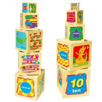 juego torre Apilable de madera para niños